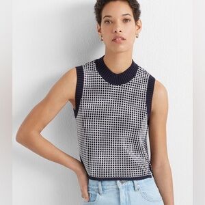 Club Monaco Two-Tone Waffle Tank